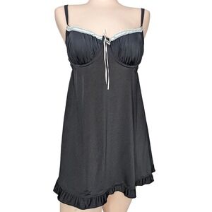 Y2K Babydoll Cami Top 36C Bow Coquette Whimsigoth Fairy Grunge Lingerie Romantic